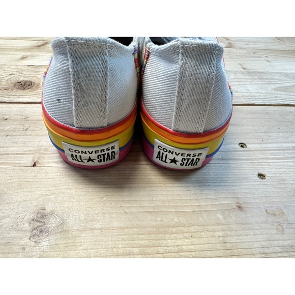 Converse All Star Rainbow Platform‎ Sneakers Low Top Casual Shoes Size 8 - Picture 5 of 6